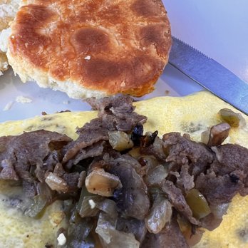Salt & Pepper Cafe - Shelley's Cheese Steak Omelet Special - American Near Me - Acworth, Georgia