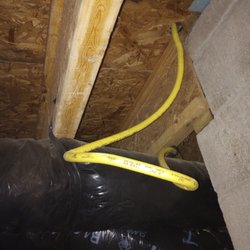 Schlueter Plumbing - Unsupported gas line dangling at new location.