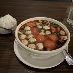 Tom Yum Soup with shrimp. $22...high prices Tom Yum Soup with shrimp. $22...high prices