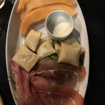 Rossoblu - 24-month prosciutto di Parma, crescentine fritte, squacquerone, melon, figs - Italian Near Me - Los Angeles, California Rossoblu - 24-month prosciutto di Parma, crescentine fritte, squacquerone, melon, figs - Italian Near Me - Los Angeles, California