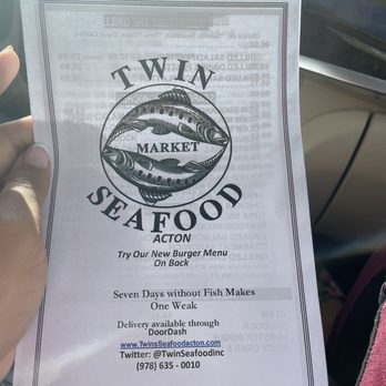 Twin Seafood - Front of the menu - Seafood Markets Near Me - Concord, Massachusetts Twin Seafood - Front of the menu - Seafood Markets Near Me - Concord, Massachusetts