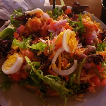 The Pikey - House salad with boiled egg (still warm). - Irish Pub Near Me - Klamath Falls, Oregon
