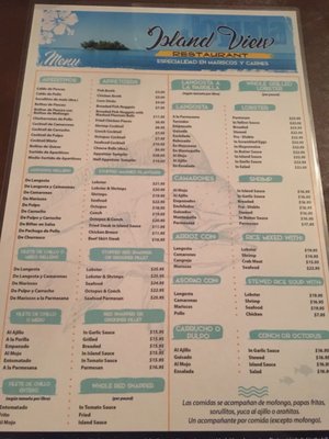 Menu photo 4 Island View Restaurant Cabo Rojo, PR Menu photo 4 Island View Restaurant Cabo Rojo, PR