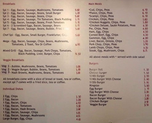 Menu photo 2 Steve's Cafe London, XGL Menu photo 2 Steve's Cafe London, XGL