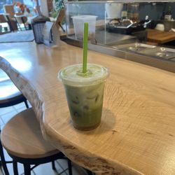 Iced matcha latte
