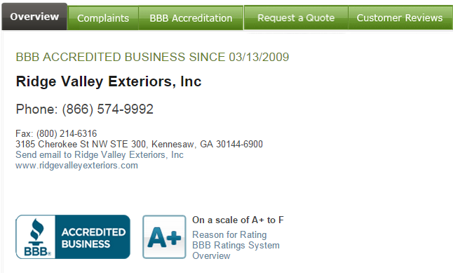 Slide of Ridge Valley Exteriors