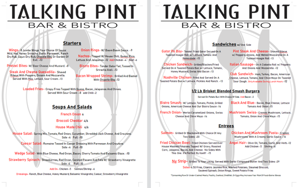 Menu photo 6 The Talking Pint Riverview, FL