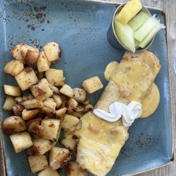 First Watch - Chickichanga with house potatoes - My friend said this was good but the potatoes were her favorite part . - Breakfast & Brunch Near Me - Augusta, Georgia