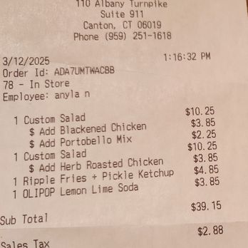 sweetgreen - Lunch for two - Salad Near Me - Canton, Connecticut