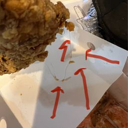 Hair stuck to my chicken ! Hair stuck to my chicken !