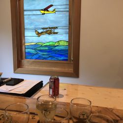 Treetops Cidery - Aviation theme in the tasting room.