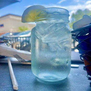 Egg Town - Ice cold water with lemon served in a mason jar. - Breakfast & Brunch Near Me - Bradenton, Florida Egg Town - Ice cold water with lemon served in a mason jar. - Breakfast & Brunch Near Me - Bradenton, Florida