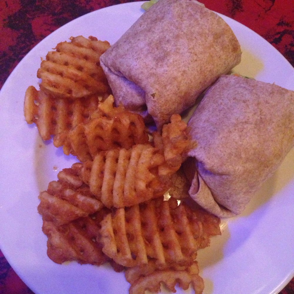 Charlie's Kitchen - Veggie wrap with waffle fries - Burgers Near Me - Cambridge, Massachusetts Charlie's Kitchen - Veggie wrap with waffle fries - Burgers Near Me - Cambridge, Massachusetts