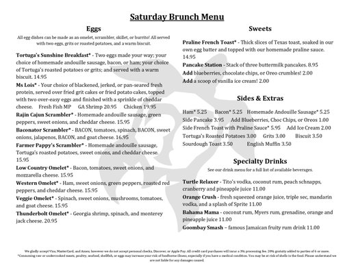Menu photo 4 Tortuga's Island Grille Thunderbolt, GA Menu photo 4 Tortuga's Island Grille Thunderbolt, GA