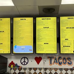 Taqueria La Iguana Azul - Daly City - Menu as of 4/2/22