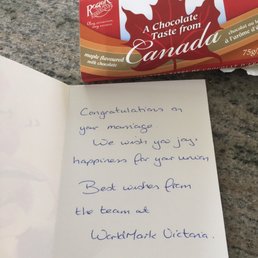 Very sweet card from the lovely staff :) Very sweet card from the lovely staff :)