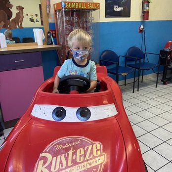 Kinder Cuts - His vehicle of choice ! - Hair Salons Near Me - San Jose, California