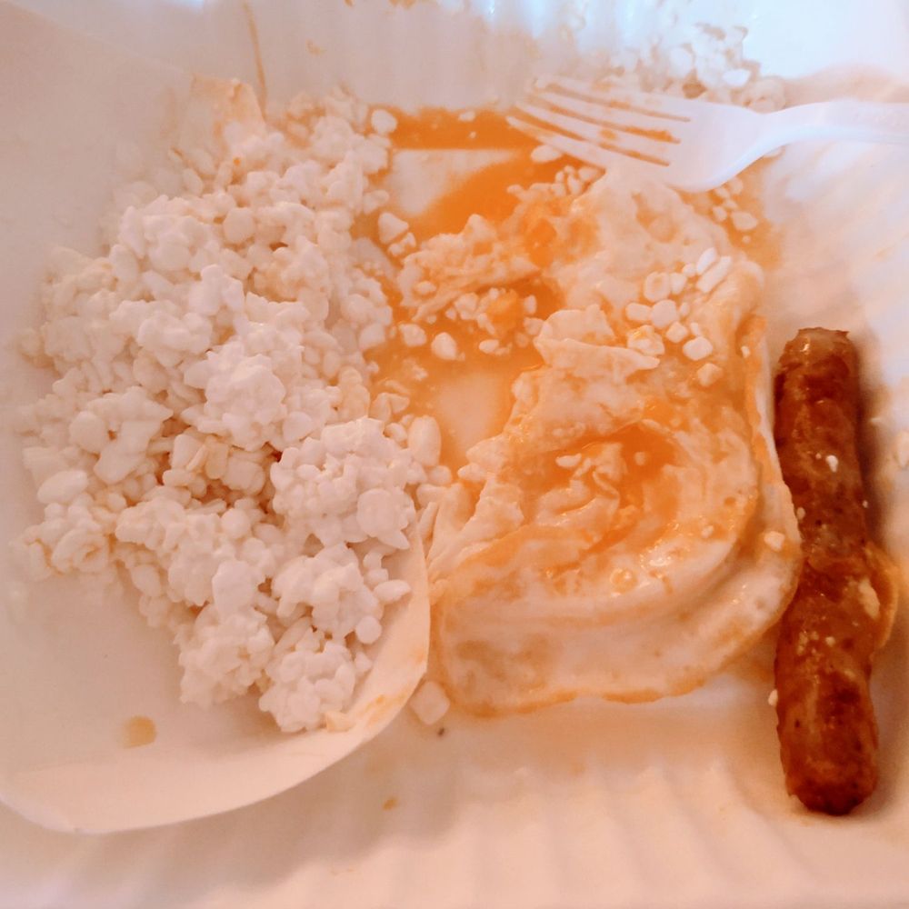 Tom's - Pasadena - Just what I wanted. Uncovered cottage cheese in the box with my hot eggs and sausage. At least I'm sure they were warm to begin with. - Burgers Near Me - Pasadena, California Tom's - Pasadena - Just what I wanted. Uncovered cottage cheese in the box with my hot eggs and sausage. At least I'm sure they were warm to begin with. - Burgers Near Me - Pasadena, California