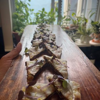 Chef Mariana Carvallo - Mushroom, fontina, almond flour crepes - ready to pass! - Caterers Near Me