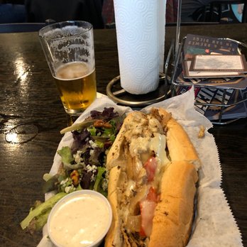 The Regal Beagle - Chicken Philly with salad. - Sports Bars Near Me - San Diego, California
