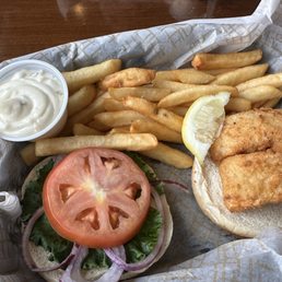 Fried Walleye Sandwich