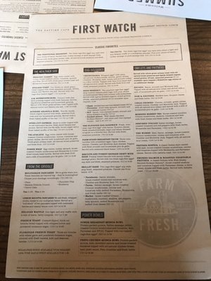 Menu photo 8 First Watch Richardson, TX