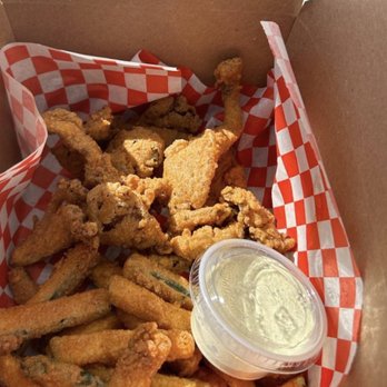 Ginger’s Alkaline Cafe - Fried Oyster Mushrooms, Fried Zucchini & Hemp Ranch - Vegan Near Me Ginger’s Alkaline Cafe - Fried Oyster Mushrooms, Fried Zucchini & Hemp Ranch - Vegan Near Me