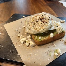 Rosewood Café - Avocado toast with added feta.