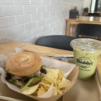 Buddies Bakery - Tuna and mixed greens bagel - Coffee & Tea Near Me - Cooper City, Florida