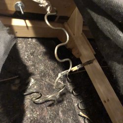 Cheap springs with 1/8" nails to hold into frame that pop Out on a whim.