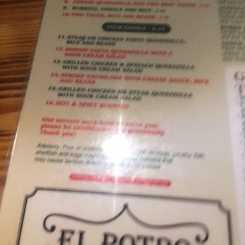 El Potro Mexican Restaurant Bar & Grill - Menu - Mexican Near Me - Plainfield, Indiana El Potro Mexican Restaurant Bar & Grill - Menu - Mexican Near Me - Plainfield, Indiana