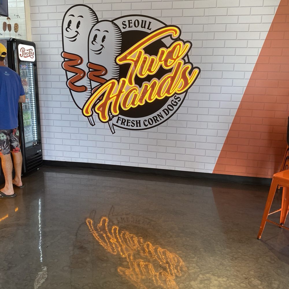 Two Hands Fresh Corn Dogs - Phoenix - Cool logo - Hot Dogs Near Me - Phoenix, Arizona Two Hands Fresh Corn Dogs - Phoenix - Cool logo - Hot Dogs Near Me - Phoenix, Arizona