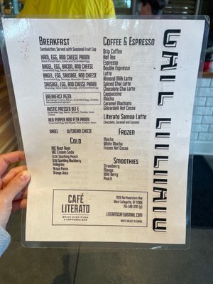 Menu photo 2 Cafe Literato West Lafayette, IN