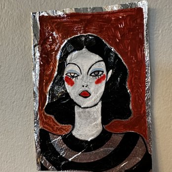Lighthouse Coffee Roasters - a painting of a woman with red eyes - Coffee & Tea Near Me - Santa Barbara, California Lighthouse Coffee Roasters - a painting of a woman with red eyes - Coffee & Tea Near Me - Santa Barbara, California