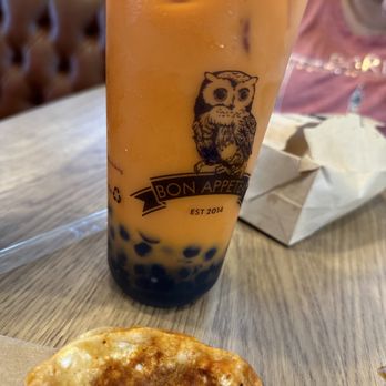 Bon Appetea Cafe - Arcadia - Thai tea bobba and my last tasty pot sticker medium heat. - Coffee & Tea Near Me - Arcadia, California Bon Appetea Cafe - Arcadia - Thai tea bobba and my last tasty pot sticker medium heat. - Coffee & Tea Near Me - Arcadia, California