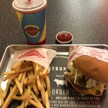 Fatburger & Buffalo's Express - Medium Fatburger with skinny fries. - Burgers Near Me - Los Angeles, California