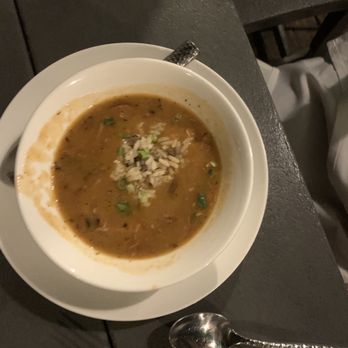Rainbow Lodge - The Lodge's Smoked Duck Gumbo - New American Near Me - Houston, Texas Rainbow Lodge - The Lodge's Smoked Duck Gumbo - New American Near Me - Houston, Texas