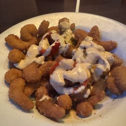 The Grille Restaurant & Bar - Chipotle sauce and fried popcorn shrimp
