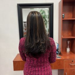Ideal Cuts - Just had this amazing customer today. I dyed her hair, trimmed her hair, and curled it at the end. It looks amazing!!
