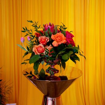 Thirty Plus Events - Floral on gold column - Party & Event Planning Near Me Thirty Plus Events - Floral on gold column - Party & Event Planning Near Me