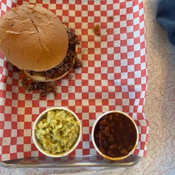 BIG-O's Pork & Dreams - Beans, potato salad, and chopped brisket. - Barbeque Near Me - Edmond, Oklahoma BIG-O's Pork & Dreams - Beans, potato salad, and chopped brisket. - Barbeque Near Me - Edmond, Oklahoma