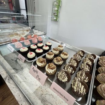 Sweeter Than Sap - a variety of cupcakes on display - Bakeries Near Me - Gettysburg, Pennsylvania
