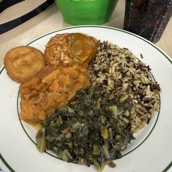 Lea's Lunchroom - Stuffed bell peppers with greens and rice - Southern Near Me - Lecompte, Louisiana