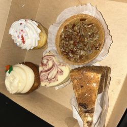 Podesto's Market and Deli - Carrot cupcake vanilla cupcake strawberry heart cheesecake pecan tart and walnut cream cheese carrot cake 5/10 stars for these