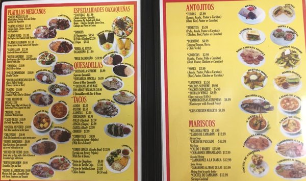 Menu photo 4 El Rincon Oaxaqueño Santa Maria, CA