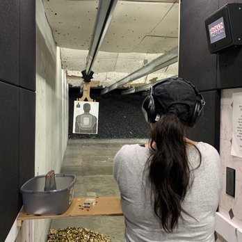Evan's Gun World - Wifey shooting .22 rental - Gun/Rifle Ranges Near Me - Orange, California