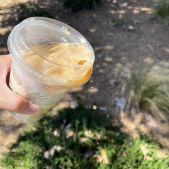 Steelhead Coffee - Cup lid allows for leaks/coffee to spill when you drink from it - Coffee & Tea Near Me - Long Beach, California