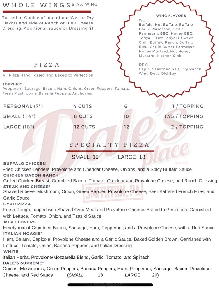 DALE’S PLACE. 127 1st St, Smithton, PA Yelp