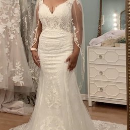 Picture of my wedding dress pre alterations. (Torso area was sheer, straps needed to be adjusted and length also needed to be adjusted)