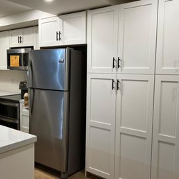 Old fridge we replaced with standard depth that hung 12 inches out from counter Old fridge we replaced with standard depth that hung 12 inches out from counter